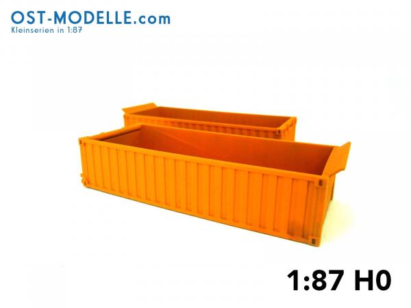 Kippcontainer 2er Set für Bahnverladung orange